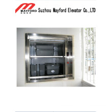 Экономичная машина Безредукторные Лифт dumbwaiter с Безволосой нержавеющей стали